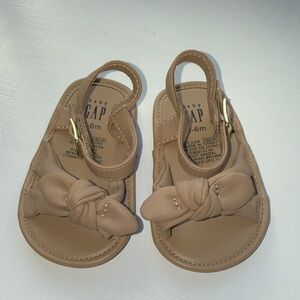 GAP Tan Baby Sandals with Bow